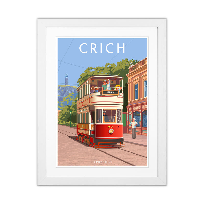 Derbyshire Crich Art Print by Stephen Millership White Grain