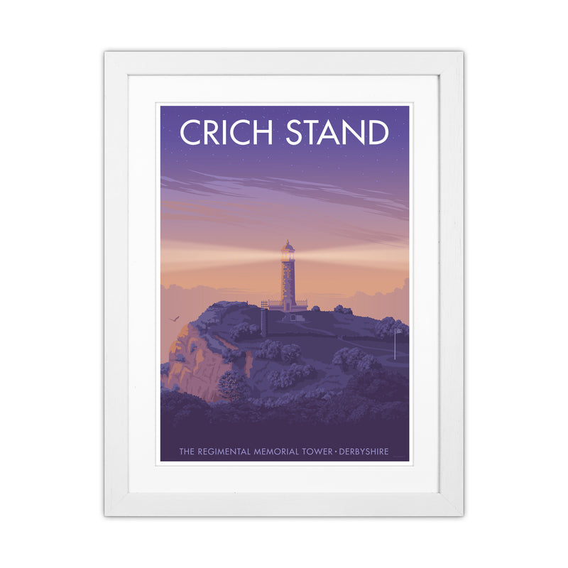 Derbyshire Crich Stand Art Print by Stephen Millership White Grain