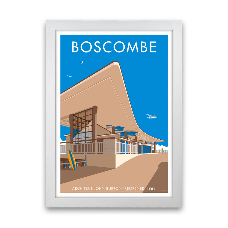 Boscombe Framed Digital Art Print by Stephen Millership White Grain