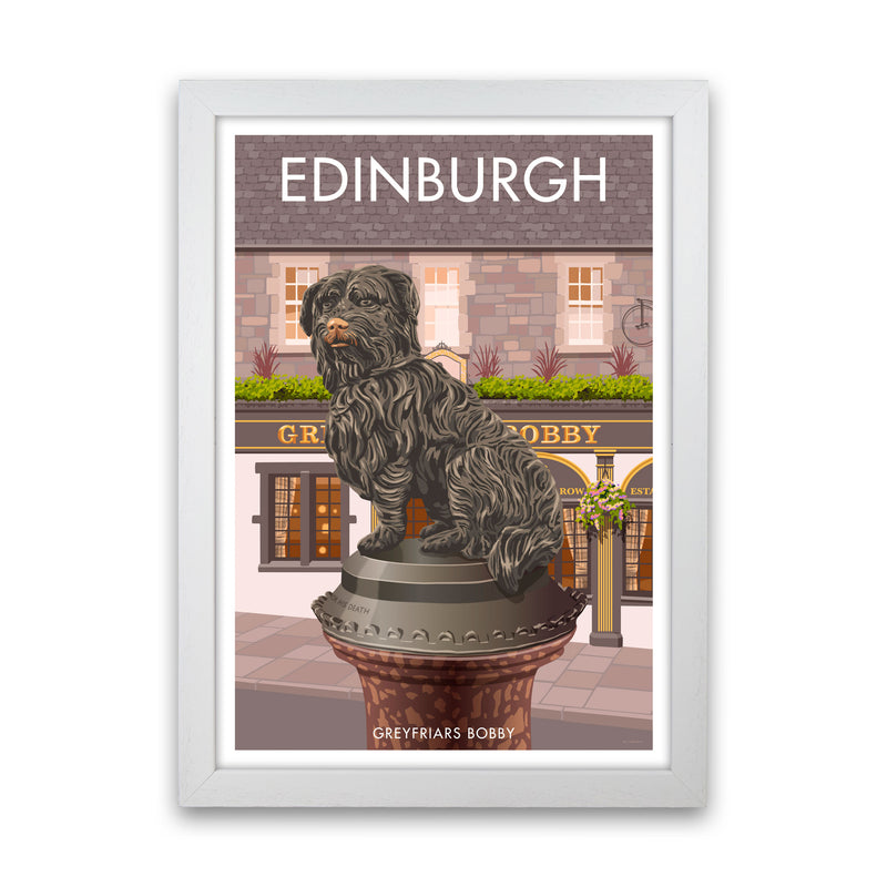 Edinburgh Art Print by Stephen Millership White Grain
