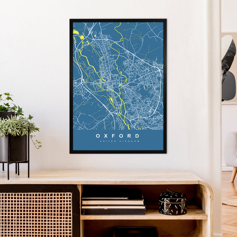 Oxford II Art Print by UrbanMaps A1 White Frame
