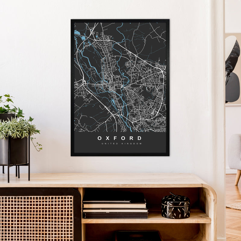 Oxford IV Art Print by UrbanMaps A1 White Frame