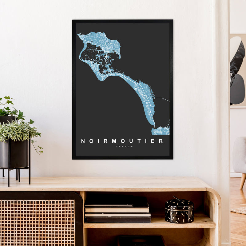 Noirmoutier Art Print by UrbanMaps A1 White Frame