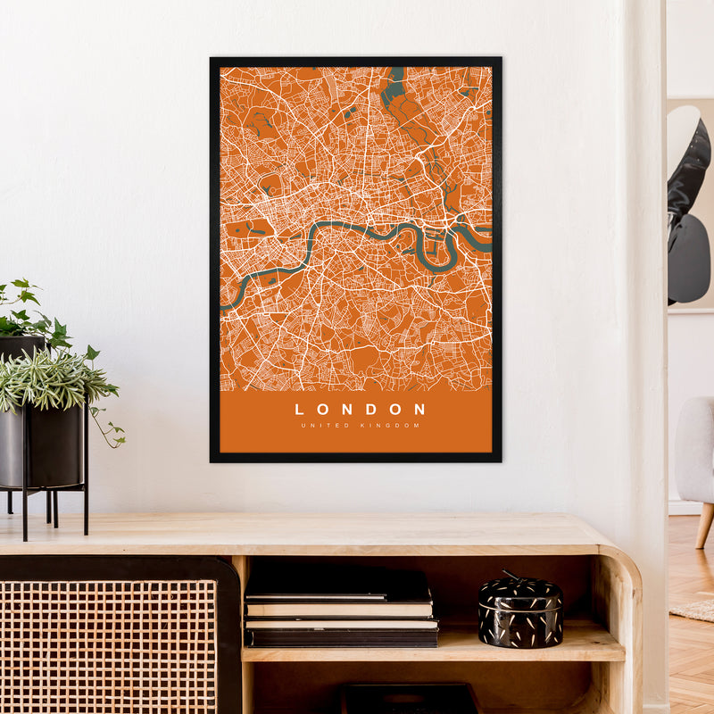 London I Art Print by UrbanMaps A1 White Frame