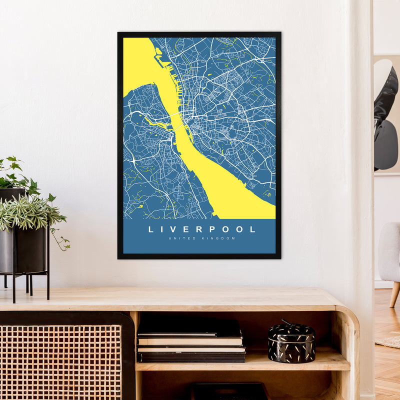Liverpool I Art Print by UrbanMaps A1 White Frame