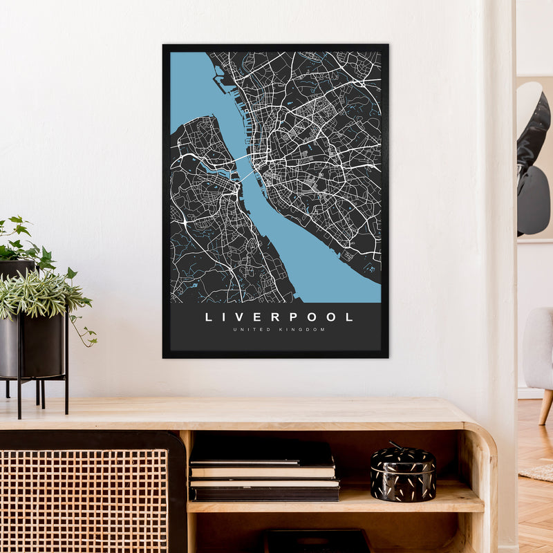 Liverpool II Art Print by UrbanMaps A1 White Frame