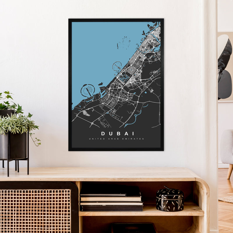 Dubai Art Print by UrbanMaps A1 White Frame