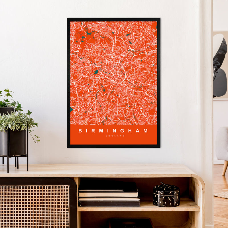 Birmingham I Art Print by UrbanMaps A1 White Frame