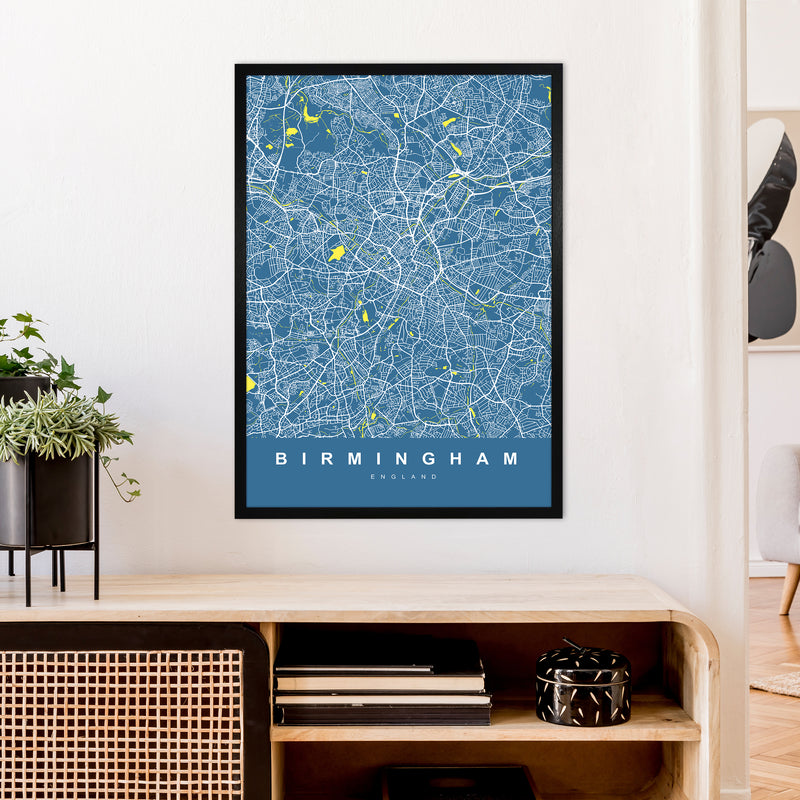Birmingham II Art Print by UrbanMaps A1 White Frame
