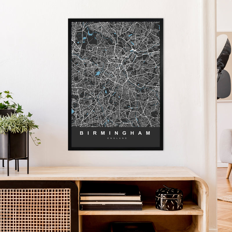 Birmingham III Art Print by UrbanMaps A1 White Frame