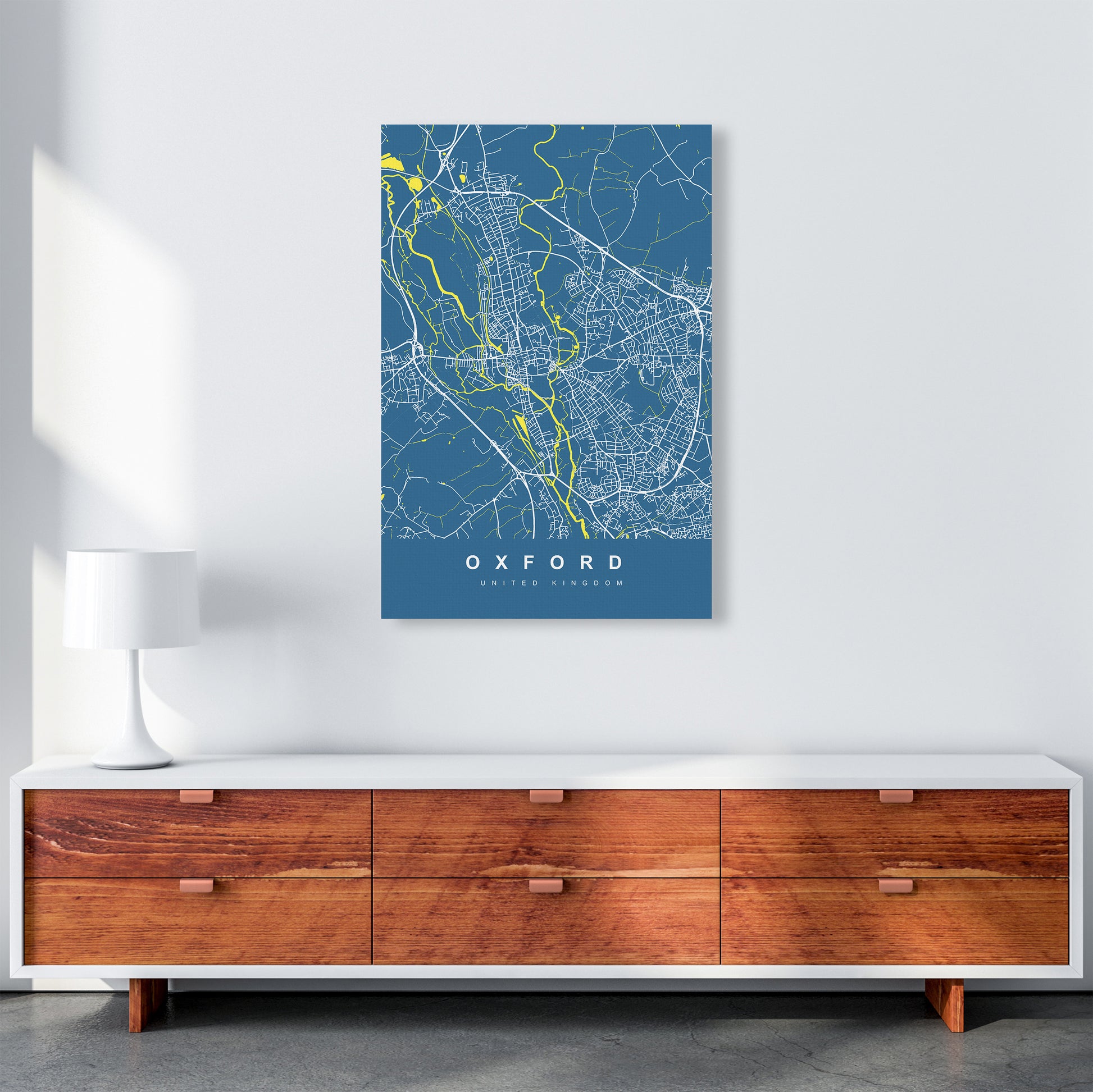 Oxford II Art Print by UrbanMaps A1 Canvas