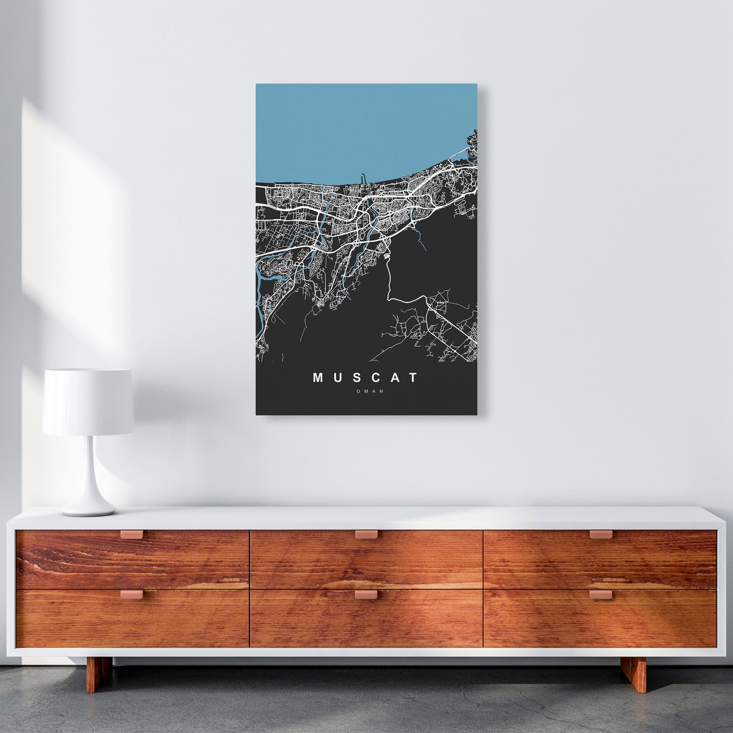 Muscat Art Print by UrbanMaps A1 Canvas