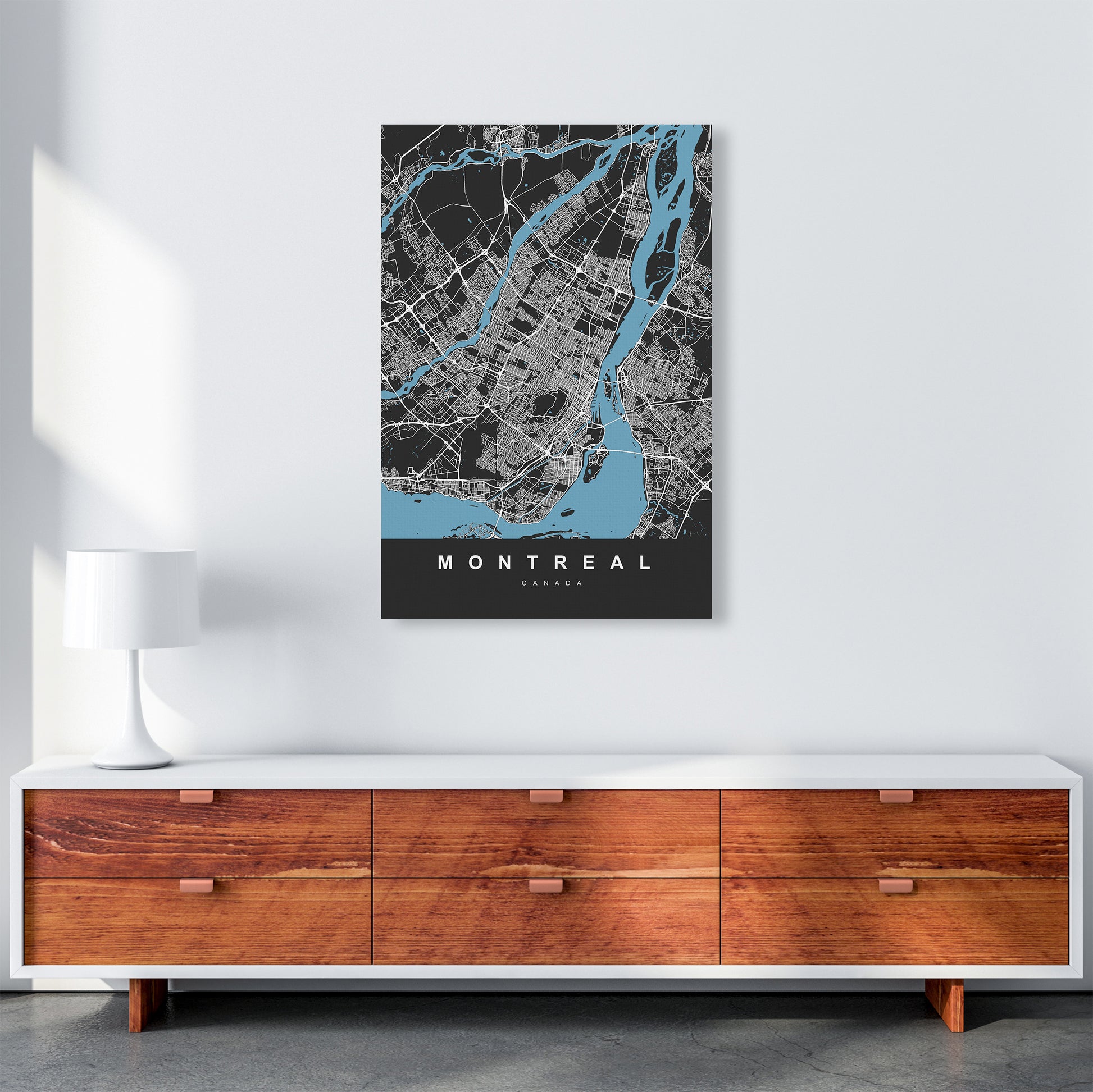Montreal Art Print by UrbanMaps A1 Canvas