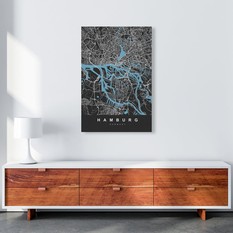Hamburg Art Print by UrbanMaps A1 Canvas