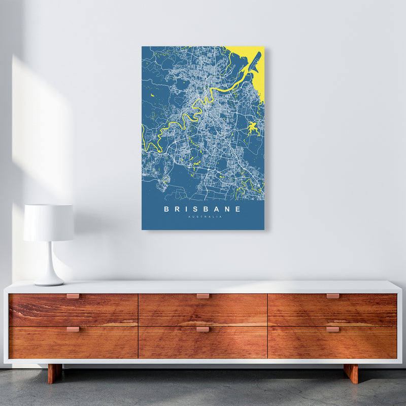 Brisbane I Art Print by UrbanMaps A1 Canvas