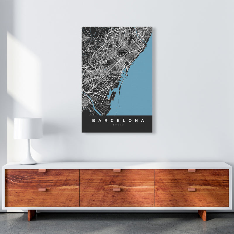 Barcelona Art Print by UrbanMaps A1 Canvas