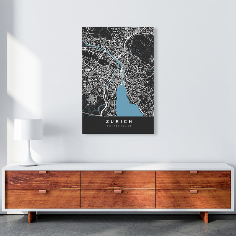 Zurich Art Print by UrbanMaps A1 Canvas