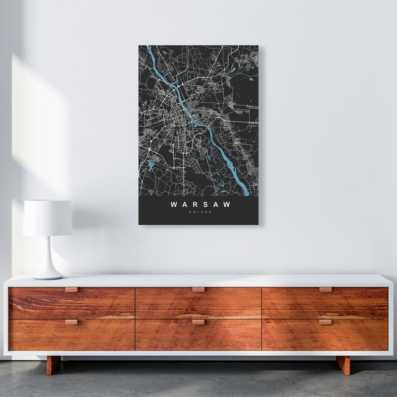 Warsaw Art Print by UrbanMaps A1 Canvas