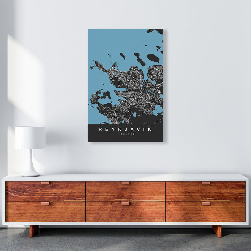 Reykjavik Art Print by UrbanMaps A1 Canvas