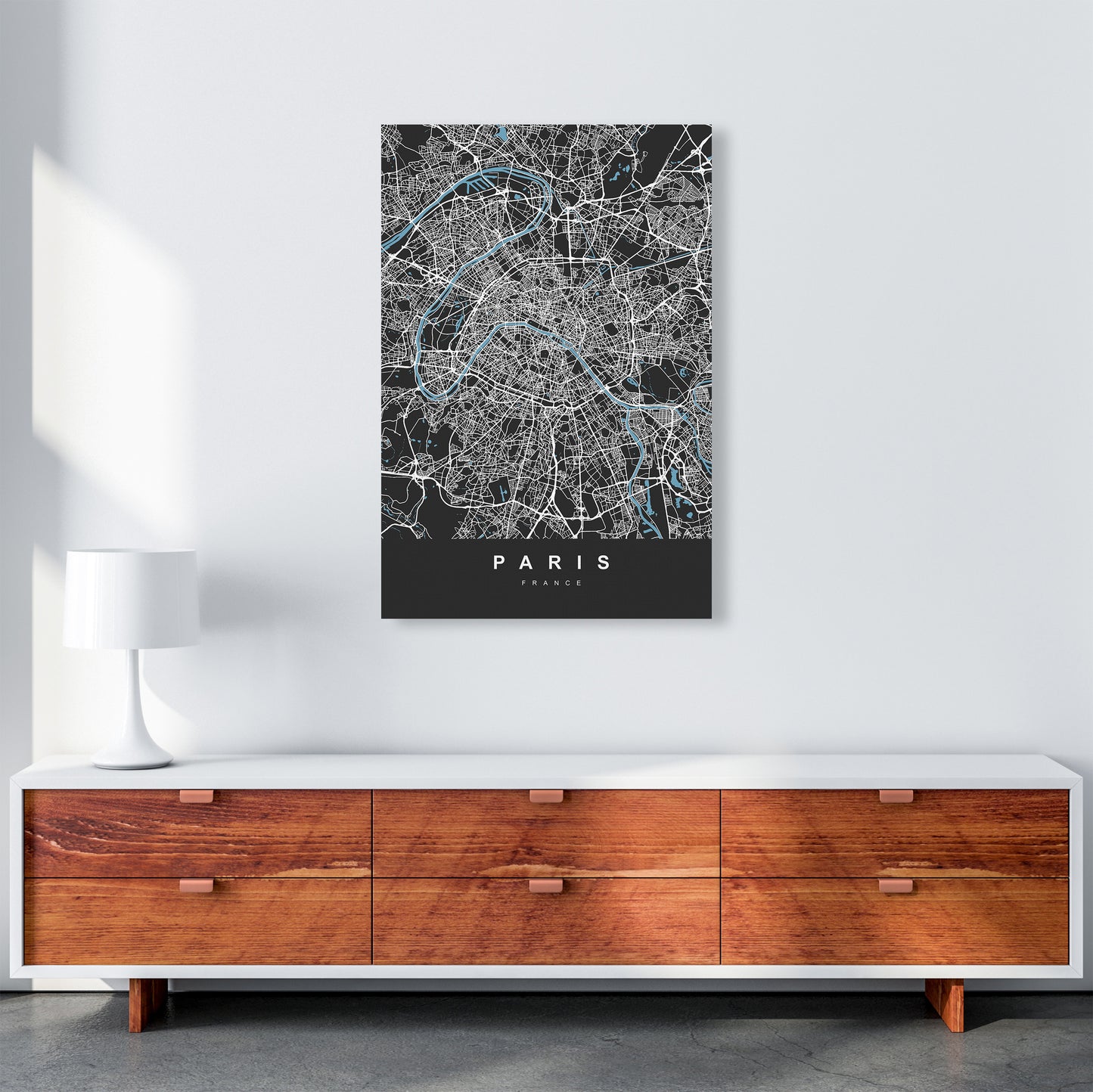 Paris Art Print by UrbanMaps A1 Canvas
