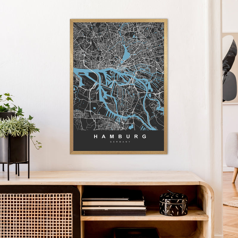 Hamburg Art Print by UrbanMaps A1 Print Only
