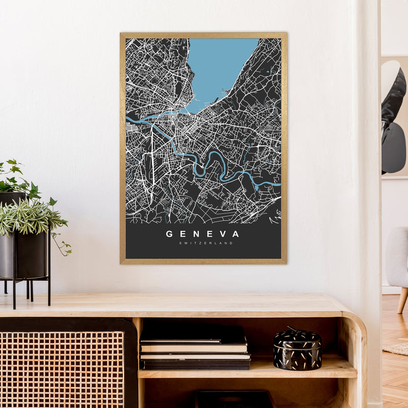 Geneva Art Print by UrbanMaps A1 Print Only