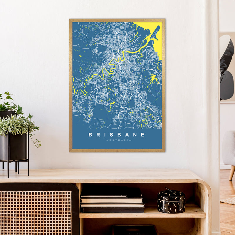 Brisbane I Art Print by UrbanMaps A1 Print Only