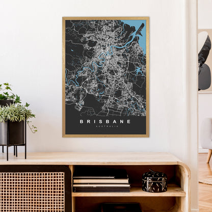 Brisbane II Art Print by UrbanMaps A1 Print Only
