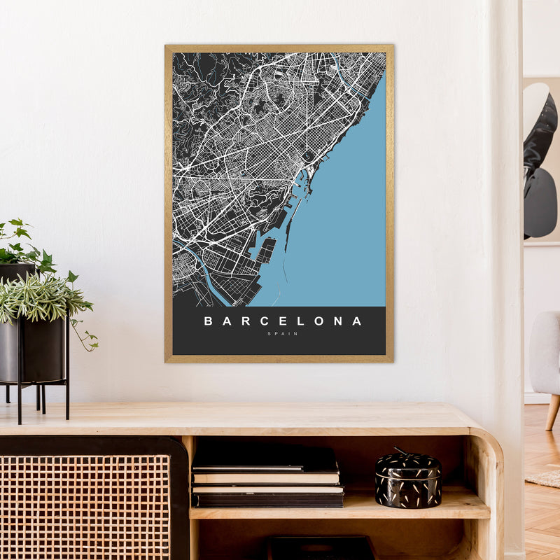Barcelona Art Print by UrbanMaps A1 Print Only