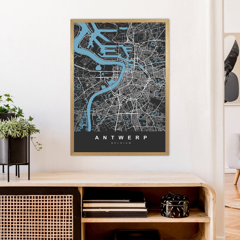 Antwerp Art Print by UrbanMaps A1 Print Only