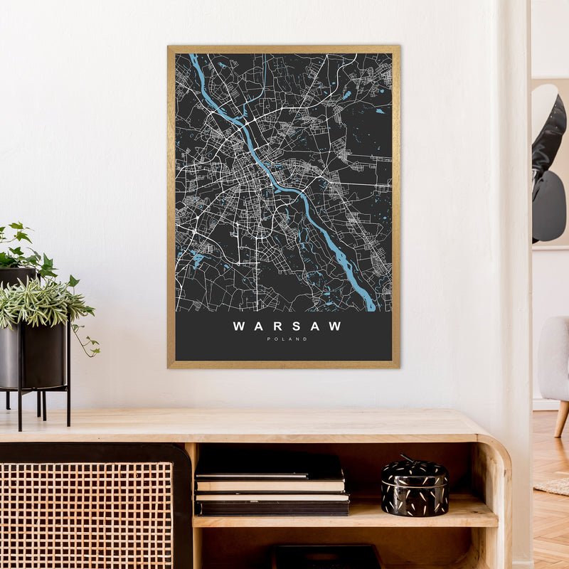 Warsaw Art Print by UrbanMaps A1 Print Only