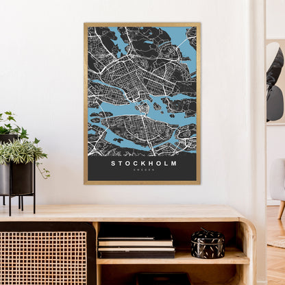Stockholm Art Print by UrbanMaps A1 Print Only