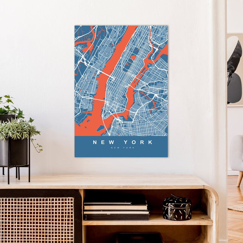New York I Art Print by UrbanMaps A1 Black Frame
