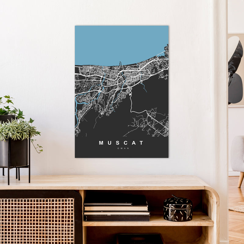 Muscat Art Print by UrbanMaps A1 Black Frame