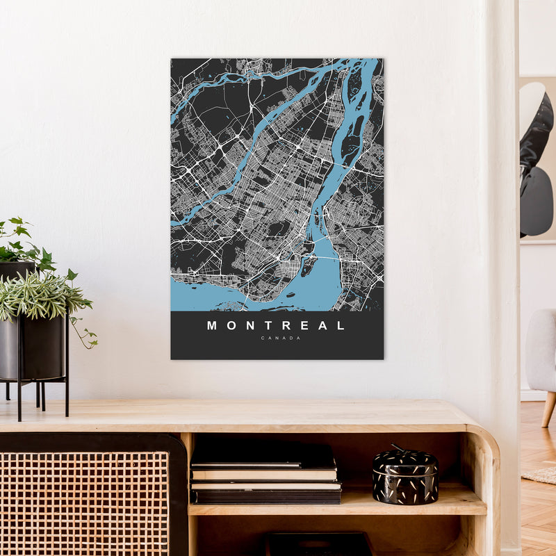 Montreal Art Print by UrbanMaps A1 Black Frame