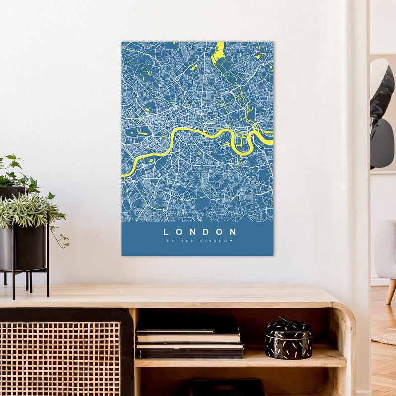London II Art Print by UrbanMaps A1 Black Frame