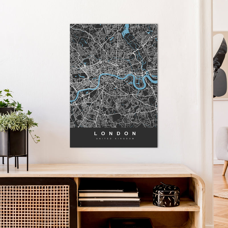 London III Art Print by UrbanMaps A1 Black Frame