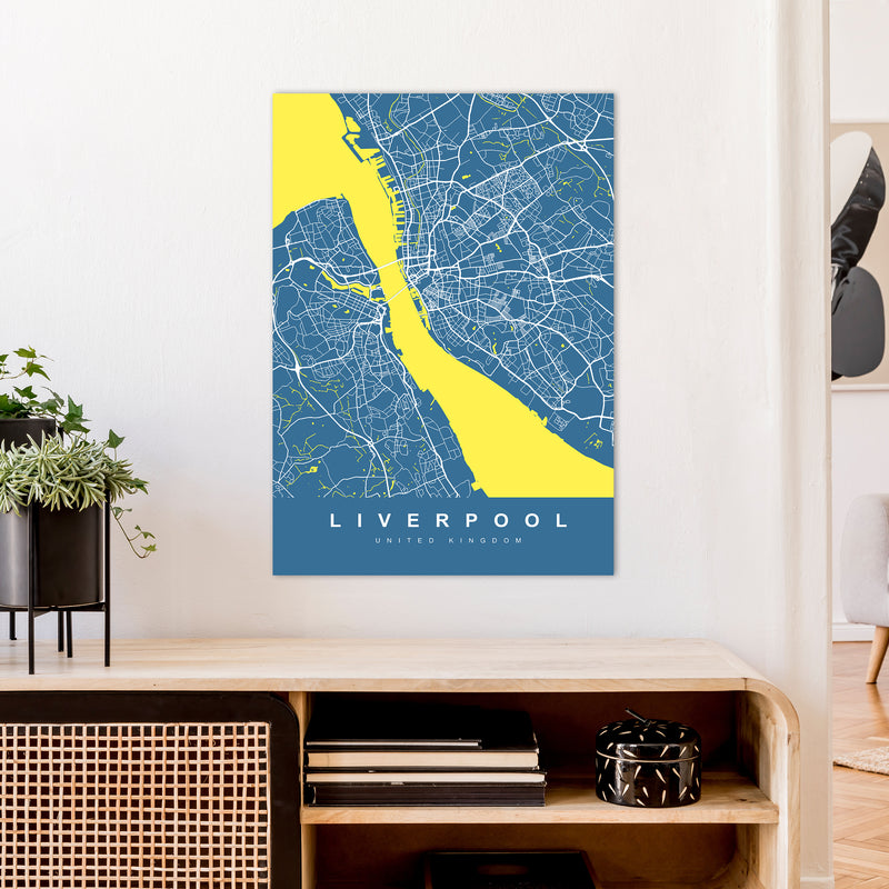 Liverpool I Art Print by UrbanMaps A1 Black Frame