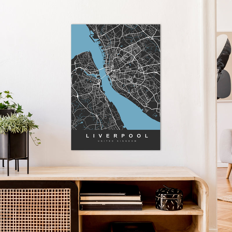 Liverpool II Art Print by UrbanMaps A1 Black Frame
