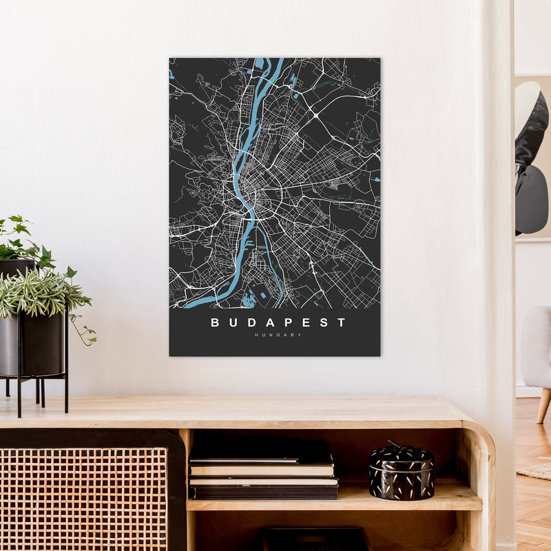 Budapest Art Print by UrbanMaps A1 Black Frame