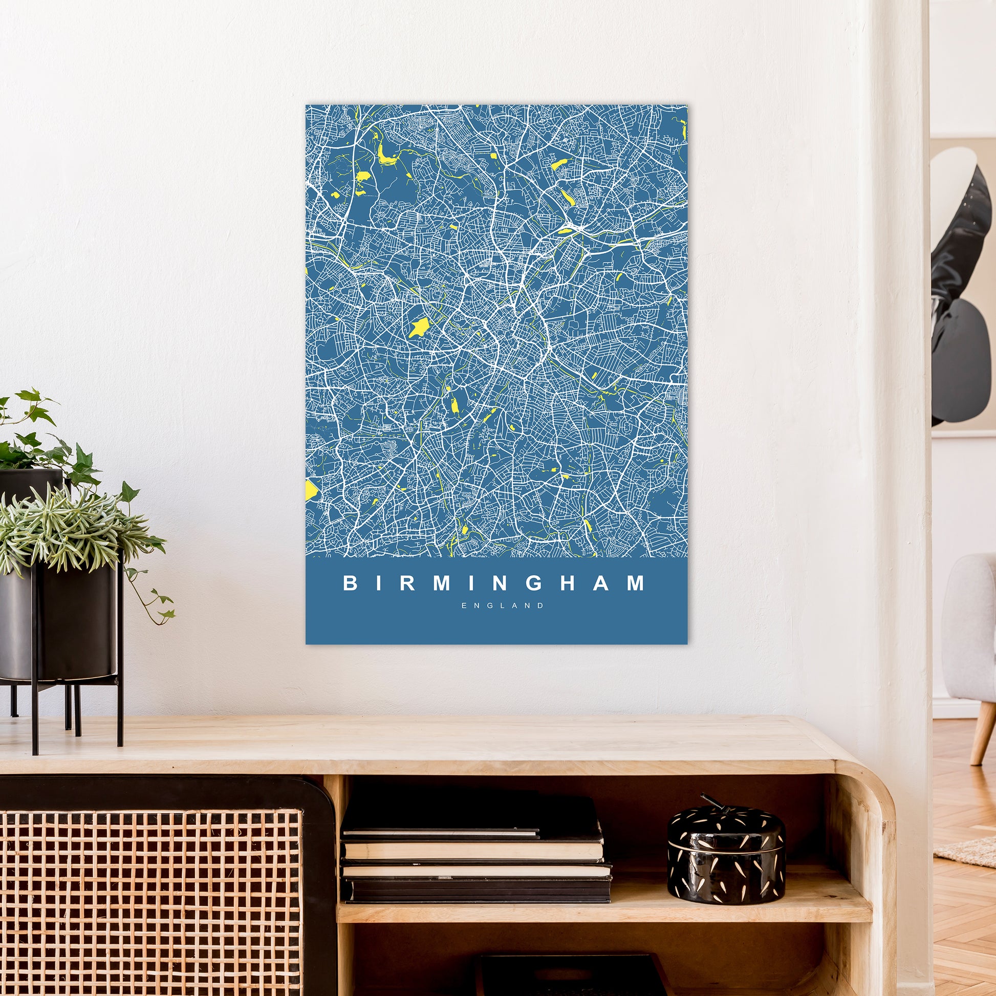 Birmingham II Art Print by UrbanMaps A1 Black Frame