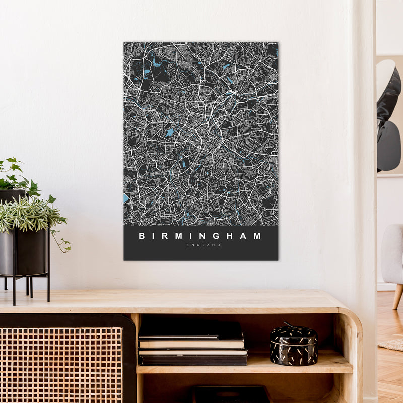 Birmingham III Art Print by UrbanMaps A1 Black Frame
