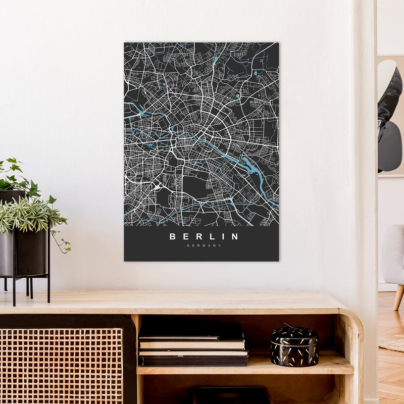 Berlin Art Print by UrbanMaps A1 Black Frame