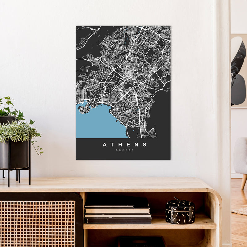Athens Art Print by UrbanMaps A1 Black Frame