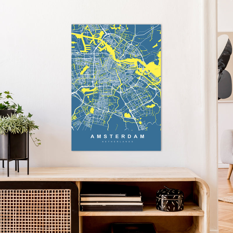 Amsterdam I Art Print by UrbanMaps A1 Black Frame