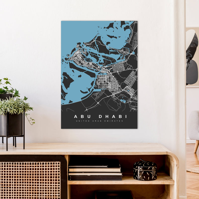 Abu Dhabi Art Print by UrbanMaps A1 Black Frame