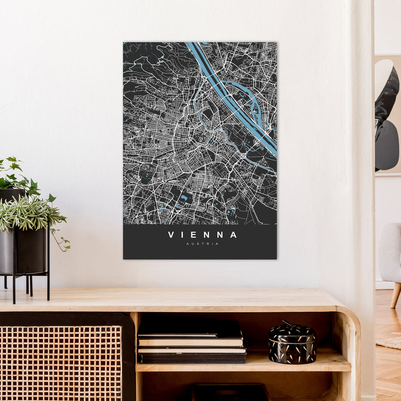 Vienna Art Print by UrbanMaps A1 Black Frame