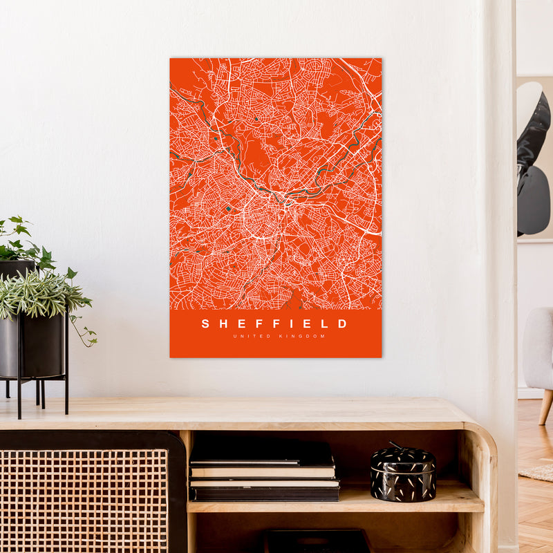 Sheffield I Art Print by UrbanMaps A1 Black Frame