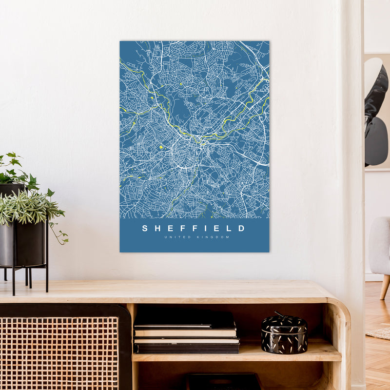 Sheffield II Art Print by UrbanMaps A1 Black Frame