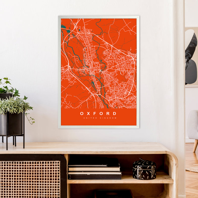 Oxford I Art Print by UrbanMaps A1 Oak Frame